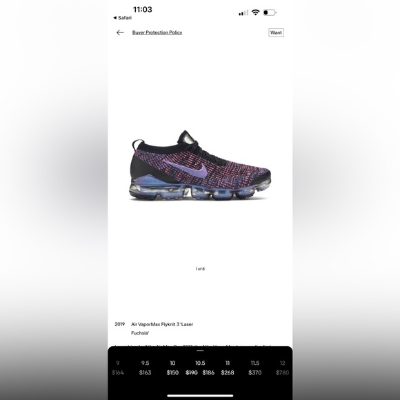 Nike Vapor Max flyknit 3 laser - Picture 4 of 5